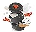 lovehope Camping Cookware Mess Kit, camp stove, Backpacking Gear & Hiking Outdoors Bag Cooking Equipment. Camping Cookset | Compact, Lightweight,& Durable Pot Pan Bowls.(Orange 11 PCS)
