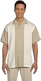 Harriton Mens Two-Tone Bahama Cord Camp Shirt. M575