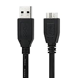 EZOPower USB 3.0 Cable/Cord for Seagate Goflex, Expansion, Expansion Desktop External Hard Drive Super Speed 5Gbps A/Micro B Device, 3FT - Black