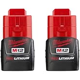Milwaukee 48-11-2411 M12 12V 1.5 Ah Lithium-Ion Battery - 2 Pack