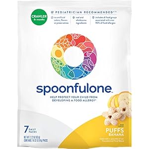 SpoonfulONE Food Allergen Introduction Puffs | Smart Feeding Snack for an Infant or Baby 6+ Months | Certified Organic…
