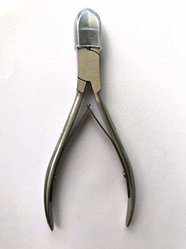 Stainless Steel Toenail Clippers with Safety Tip Cover Thick Nails Care Tools, Anti Slip,Long 5.5 inch