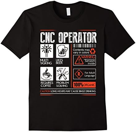Men's CNC Operator T-Shirt Medium Black
