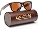 cloudfield Wood Frame Sunglasses for Men and Women with 9-Layer Polarized Lenses and Double Layer of UV Blocking Coating