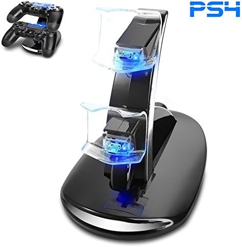 PS4 Controller Charger,Feihe Dual USB Charging Charger Station Stand,PS4 Charger Dock for Sony Playstation 4 / PS4 Slim / PS4 Pro Controller