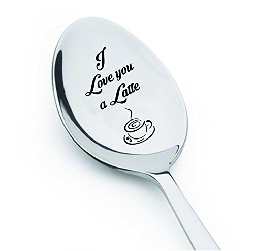 I Love You a Latte - Christmas Gifts For Kids - Cute Boyfriends Gift - Cute Girlfirends Gift - Spoon Gift