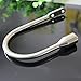 Yeexue Curtain Holdback U Arm Hook Metal Drape Tieback (One Pair, Silvery)