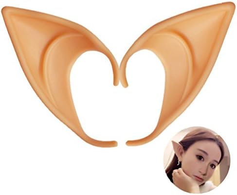 Fairy Pixie Elf Ears Halloween Anime Cosplay Soft Accessories Costume Party Prosthetic Manga Hobbit (Color 1#)