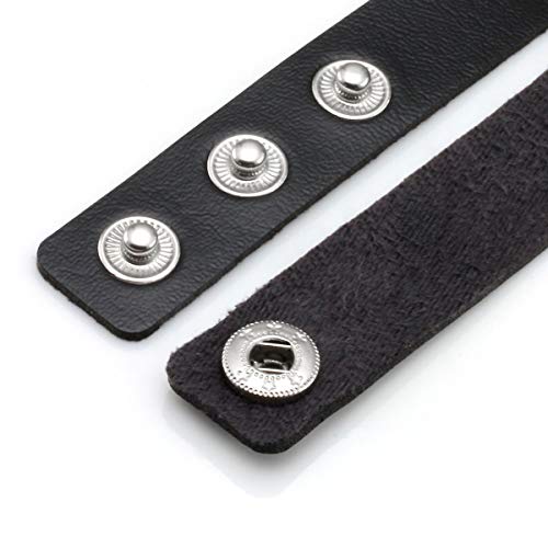 Eigso Vintage Love Heart PU Leather Choker Necklace Goth Choker Collar Chain Black