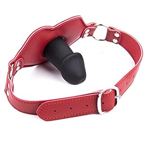 Silikon Dildo Knebel für Bondage - Verstellbarer Mundknebel für Erotik Rollenspiele, Ideal für Anfänger und Paare
