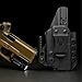 Werkz M6 Light Bearing Kydex Holster (Black) - Inside Waist Band (IWB) or Appendix (AIWB) Concealed Carry - Precise Fit with Concealment Claw - Made in USA