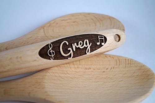Custom Music Spoon, Music Gift, Music Teacher Gift, Musician Gift, Personalized Wooden Spoon Wood, Engraved Wooden Spoon, Baking Gift, Music Notes, Music Gifts, Musician Gifts, Baking Gift