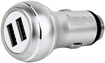 ASJ 24W Dual USB Car Charger PowerDrive 2 for iPhone 7 / 6s / Plus, iPad Pro / Air 2 / mini, Galaxy S7 / S6 / Edge / Plus, Note 5 / 4, LG, Nexus, HTC and More (Silver)