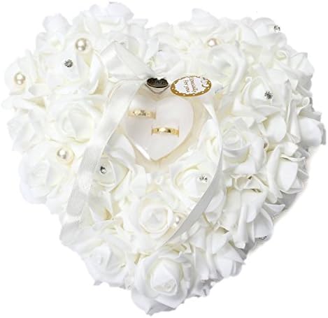 KINGSO Elegant Rose Heart Favors Ring Box Jewelry Case Wedding Accessories