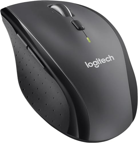 M705 Marathon Kabellose Maus, 2,4 GHz mit USB-Unifying-Empfänger,1000 DPI,5 programmierbare Tasten,3-Jahres-Batterie, Kompatibel,PC, Mac, Laptop, Chromebook, Einzelhandelsverpackung - Graphit