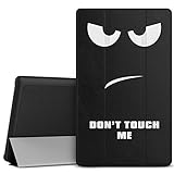 MoKo Case for Fire HD 10 - Ultra Slim Lightweight Smart-shell Stand Cover with Auto Wake / Sleep for Amazon Kindle Fire HD 10.1 Inch Display Tablet (2015 Release Only), Don't Touch Me