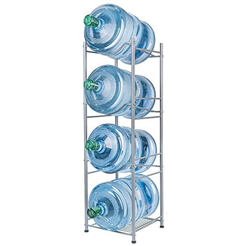 Auledio 5 Gallon Water Bottle Holder, 4 Tier Heavy Duty Water Jug Rack ...