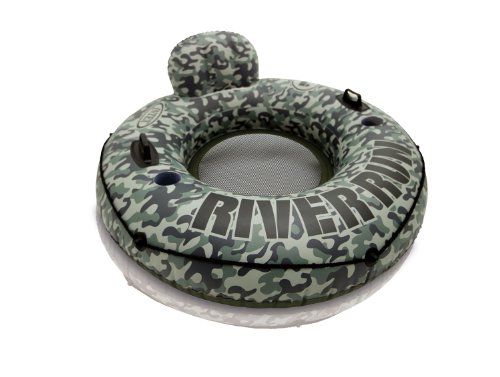 Intex Camo River Run I Inflatable Floating Tube Raft (2 Pack)