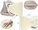 Rubark Orthopedic Knee Pillow for Side Sleepers - Back, Hip, Sciatica, Ankle, Joint, Knee Pain Relief - Memory Foam Wedge Contour Pillow with Adjustable Strap (Bonus Cover, Sleeping Mask, Ear Plugs)