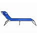 KingCamp Chaise Lounge Removable Pillow 3-Position Adjustable Chair Folding Patio Recliner for Camping Pool Beach Outdoor, Supports 300lbs, Blue, One Size