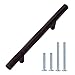 Amazon Basics Euro Bar Cabinet Handle (3/8-inch Diameter), 5.38-inch Length (3-inch Hole Center), Oil Rubbed Bronze, 25-Pack