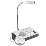 Retevis RT-9908 3W/3W Anti-Interference Bank Counter Window Intercom System Dual-Way Intercommunication Microphone(Silver,1 Pack)