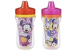 The First Years 2 Pack 9 Ounce Insulated Sippy Cup, Minnie Mouse (Color and design may vary)