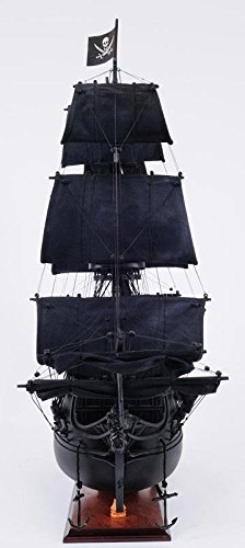 Old Modern Handicrafts Pearl Pirate Ship Collectible, Black