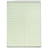 Tops Steno Book, Gregg Rule, 60 Sheets, 6 x 9 Inches, Green Tint (TOP8001), 12-Pack