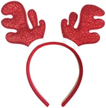 MeeTHan Christmas Headband Reindeer Antlers Clips Santa Claus Hats : H5