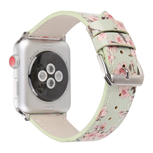 MeShow TCSHOW 38mm Pastoral/Rural Style Replacement Strap Wrist Band with Silver Metal Adapter Compitable for Apple Watch Series 3/2/1(Not fit 42mm iWatch) (Q) MeShow TCSHOW 38mm Pastoral/Rural Style Replacement Strap Wrist Band with Silver Metal Adapter Compitable for Apple Watch Series 3/2/1(Not fit 42mm iWatch) (Q)