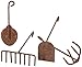 G & F MiniGardenn 10024 Fairy Garden Miniature Tools (Set of 4), Rustic
