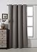 acelitor Blackout Bedroom Curtains Set 100% Polyester Grommet Top Room Darkening Panels Thermal Insulating Draperies for Saving Energy Noise Reduction & UV Rays Blocking Light Grey