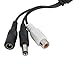 5 Pack CCTV Security Camera Inline Mini Microphone with RCA Output Cable