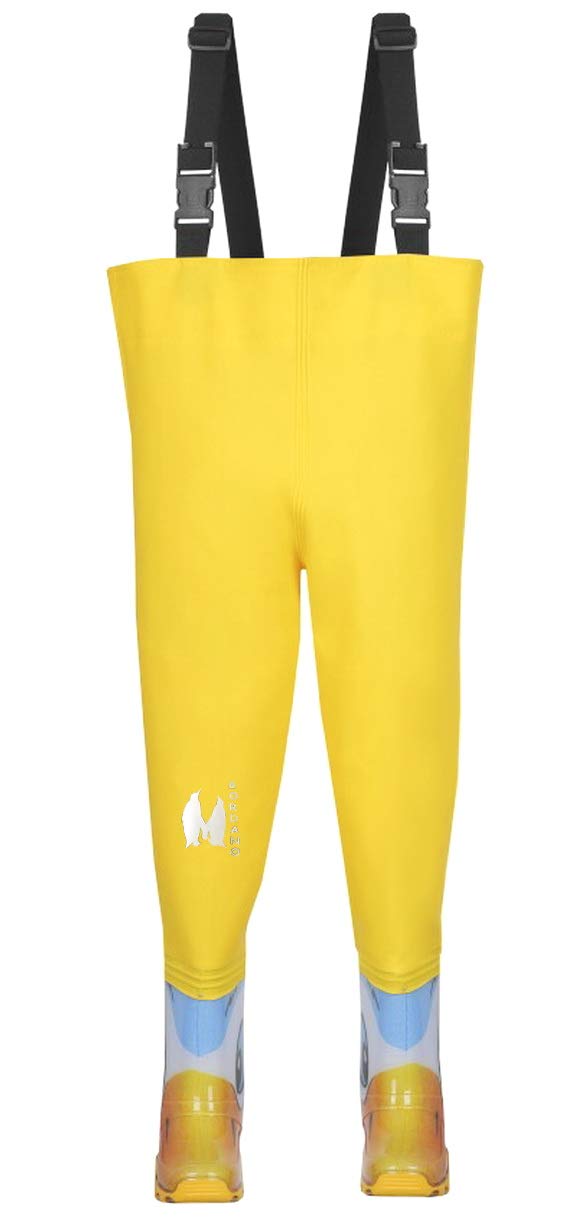 Gordano" Kids Fishing Chest Waders, Fishing Boots Splash Size 34-35 Yellow