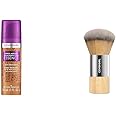 Covergirl Simply Ageless 60 Tan Foundation, Blending Brush - Skincare Makeup with Bakuchiol & Tranexamic Acid, Sheer Tint, 1oz