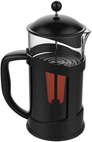 Inmount French Press Coffee Maker &amp; Tea Maker,Stainless Steel &amp; Heat-Resistant Borosilicate Glass Coffee Pot For Home Office 34oz, 1 liter, 8 cup