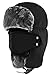 Unisex Winter Trooper Hat Hunting Hat for Men and Women Ushanka Russian Hat and Windproof Mask(Black)