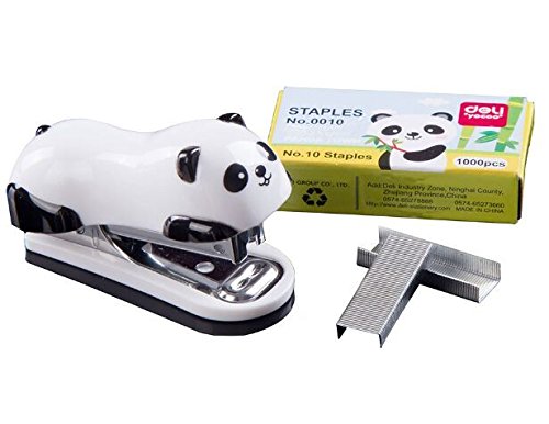 Decora cute panda mini desktop stapler&staple handy…