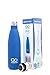 GO Active 16oz Travel Coffee Mug and Insulated Water Bottle. This All-In-One Stainless Steel Thermos has Swell Insulation perfect for Sports, Fitness, Camping, Traveling and Commuting (Cool Blue)