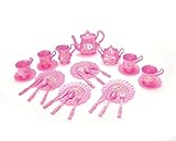 Liberty Imports Princess Tea Party Set with Pretend Play Pink Tea Pots and Kitchen Utensils (29 pcs)