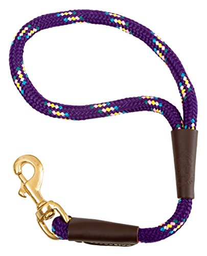 Mendota Dog Products Traffic Lead Short Leash, 1/2 by 16-Inch, Purple Confetti