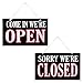 Open Closed Sign, Reversible - Door Hanging, 10 x 6, Made in USA