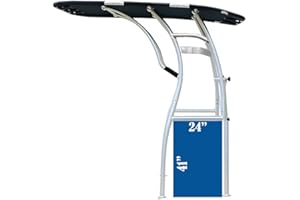 DOLPHIN T TOPS Dolphin PRO3 T-TOP, Extreme Heavy Duty, Anodized Frame, Black Canopy-Integrated Front and Rear Vertical Brace Stand-Offs,Grab Bar,Canopy 82in Long x 61in Wide