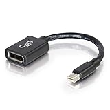 C2G 54303 Mini DisplayPort Male to DisplayPort Female Adapter Converter, Black (6 Inch)