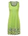 FSOOG Women Summer Floral Printed Sleeveless Tank Loose Causal Sundress A-Line Beach Dresses (XL, 2)