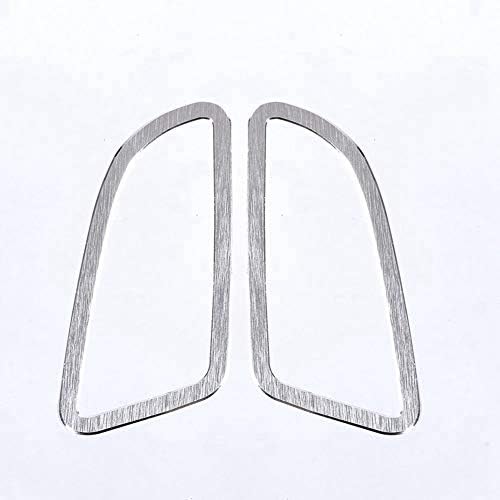 Interior Auto Vehicle Accessory, for C Class W205 C200 GLC260 300 2015 2016 2017, Dashboard Air Conditioning Vent Outlet Frame Cover Trim Aluminum Alloy Silver, 2 pcs/set