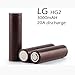 6-Pack 3000mAh High Drain imr LG HG2 3.6V 18650 Flat Top Rechargeable Lithium Ion Battery 20A Current Load For Led Flashlight Torches