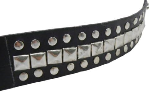 Celebrita Original Licensed Italian Leather Bracelet Pyramid Studded Black Design One Cuff Bracelet