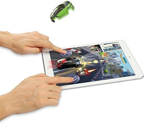 [Race a Real Fly Car on Your iPad and Outdo Skylanders] Babadio Mini Vibration Game Toy Racing Car for iPad, Android Tablet with Shining, Vibration, Jumping Feeling and Free Game App - Green